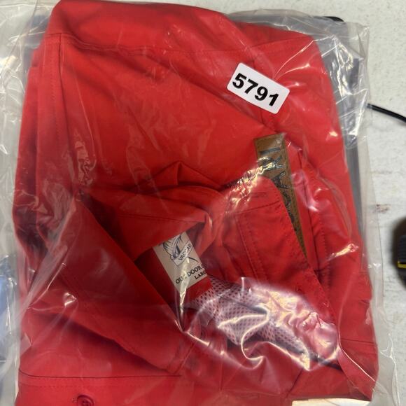 Vaccari Mens Size Large Short Sleeve Orange Fishing Shirt Vented Outdoors - Picture 6 of 8